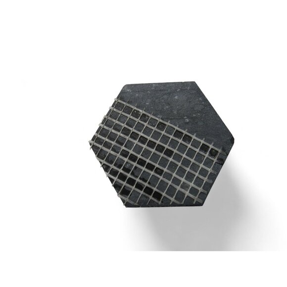 Hexagon BEE TILES Set of 7 Engraved Bees and Flower 3" Mosaic Tile - Picture 11 of 11